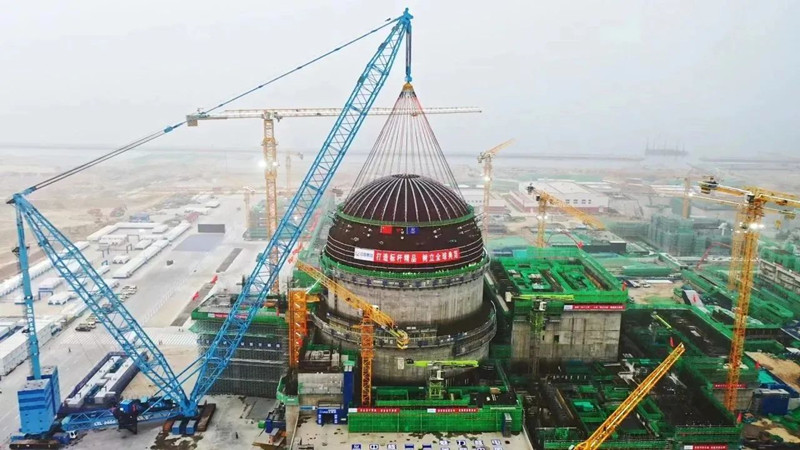 Juli Sling assists to lift the Dome of Unit 3 of XuDabao Nuclear Power Project