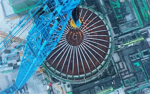 Juli Sling assists to lift the Dome of Unit 3 of XuDabao Nuclear Power Project