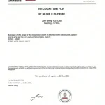 Certificado de homologación de tipo DNV GL para Juli Sling Cuerdas de amarre