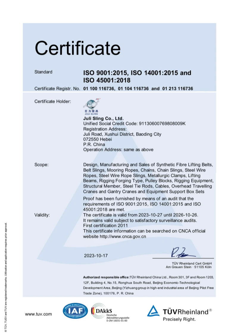 ISO 9001:2015 & ISO 14001:2015 & ISO 45001:2018